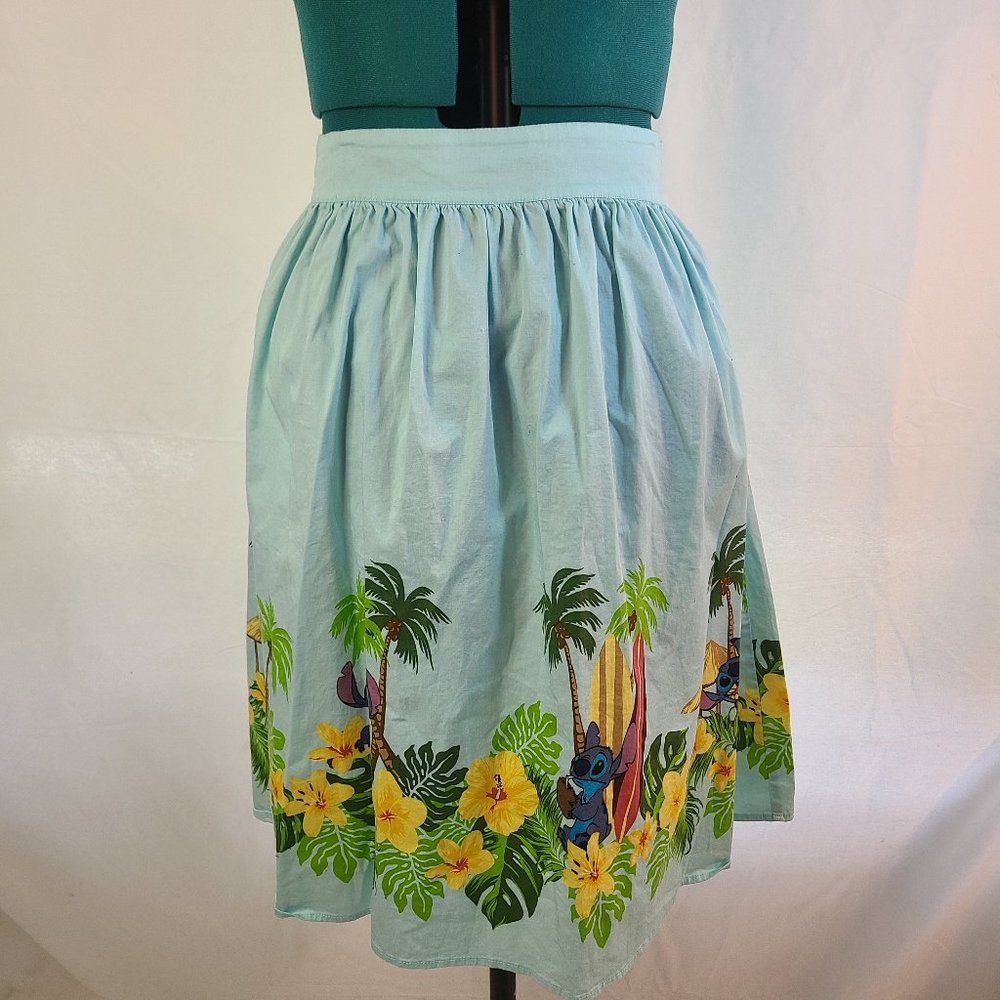 Disney Lilo & Stitch Border Print Retro Circle Skirt